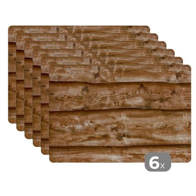 Placemats Tischset 6-teilig 45x30 cm Regale - Rustikal - Holz (Gr. 45x30 cm)