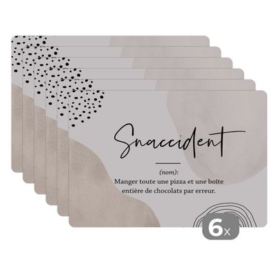 Placemats Tischset 6-teilig 45x30 cm Sprichwörter - Snaccident - Zitate - Wörterbuc