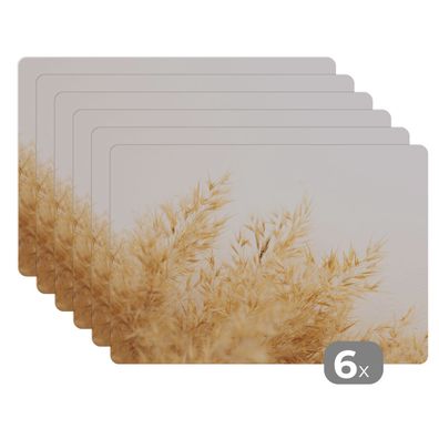 Placemats Tischset 6-teilig 45x30 cm Weizen - Natur - Sonne (Gr. 45x30 cm)