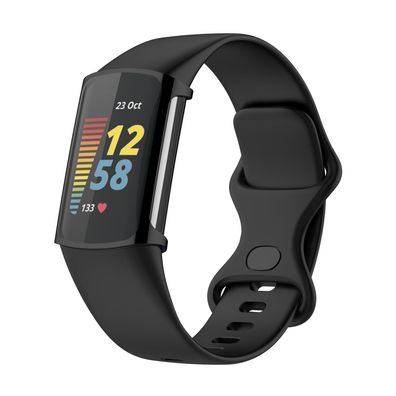 Smartwatch Hülle TPU Full Cover Schutzhülle Für Fitbit Charge 5 Schwarz