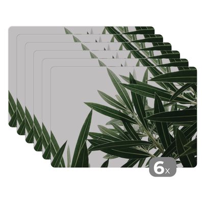 Placemats Tischset 6-teilig 45x30 cm Natur - Pflanzen - Blätter (Gr. 45x30 cm)