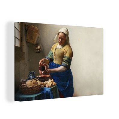 Leinwandbilder - Wanddeko 60x40 cm Das Milchmädchen - Kunst - Alte Meister - Vermeer