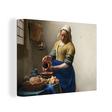 Leinwandbilder - Wanddeko 120x90 cm Das Milchmädchen - Kunst - Alte Meister - Vermeer