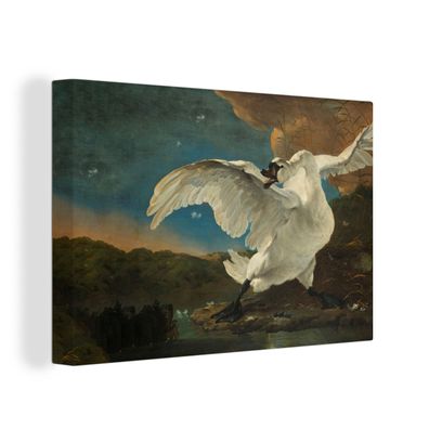 Leinwandbilder - Wanddeko 60x40 cm Schwan - Alte Meister - Jan Asselijn