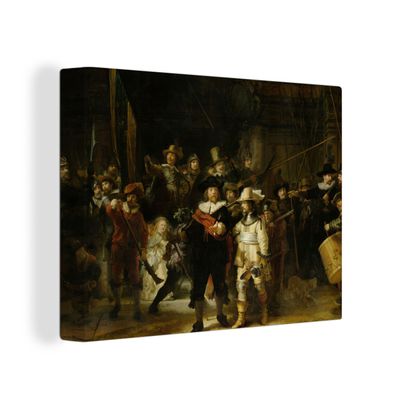 Leinwandbilder - Wanddeko 40x30 cm Die Nachtwache - Kunst - Alte Meister - Rembrandt
