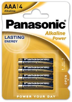 Panasonic AAA Micro Alkaline Power 1,5V Batterie 4er Blister