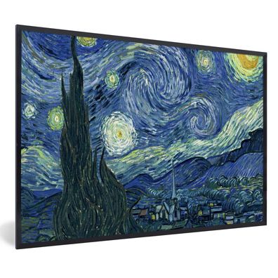 Poster Bilder - 60x40 cm Sternennacht - Gemälde - Alte Meister - Vincent van Gogh