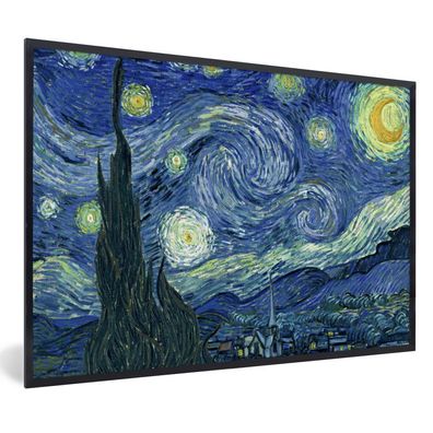 Poster Bilder - 30x20 cm Sternennacht - Gemälde - Alte Meister - Vincent van Gogh