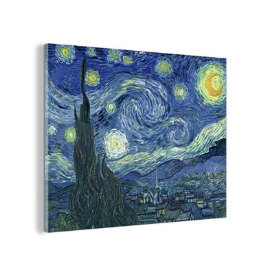 Glasbild Glasfoto Wandbild 80x60 cm Sternennacht - Gemälde - Alte Meister - Vincent