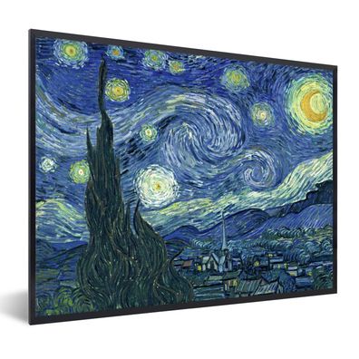 Poster Bilder - 40x30 cm Sternennacht - Gemälde - Alte Meister - Vincent van Gogh