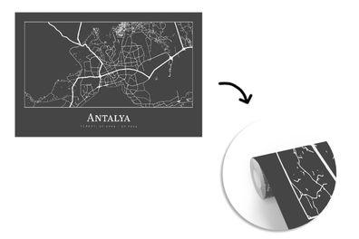 Tapete Fototapete - 330x220 cm Karte - Antalya - Stadtplan (Gr. 330x220 cm)