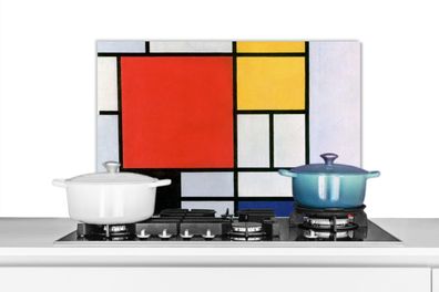 Spritzschutz Küchenrückwand - 70x50 cm Kunst - Mondrian - Alte Meister (Gr. 70x50 cm)