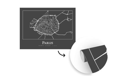Tapete Fototapete - 400x300 cm Paris - Karte - Stadtplan (Gr. 400x300 cm)