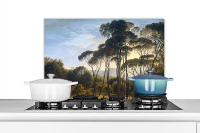Spritzschutz Küchenrückwand - 60x40 cm Italienische Landschaft mit Zirbelkiefer - Kun