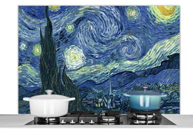 Spritzschutz Küchenrückwand - 120x80 cm Sternennacht - Gemälde - Alte Meister - Vince