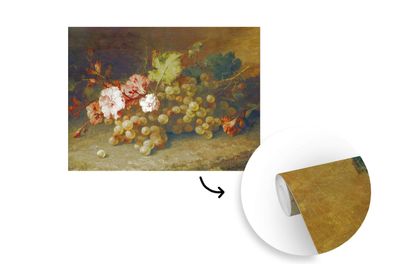 Tapete Fototapete - 375x280 cm Obst - Stilleben mit Weintrauben - Alte Meister