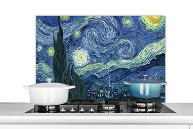 Spritzschutz Küchenrückwand - 80x55 cm Sternennacht - Gemälde - Alte Meister - Vincen