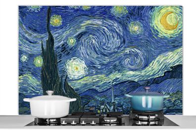 Spritzschutz Küchenrückwand - 120x80 cm Sternennacht - Gemälde - Alte Meister - Vince