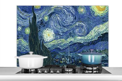 Spritzschutz Küchenrückwand - 100x65 cm Sternennacht - Gemälde - Alte Meister - Vince