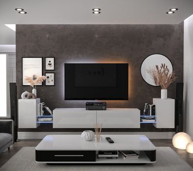 AN103 Möbel für Wohnzimmer Wohnwand Mediawand Schrankwand Wohnschrank