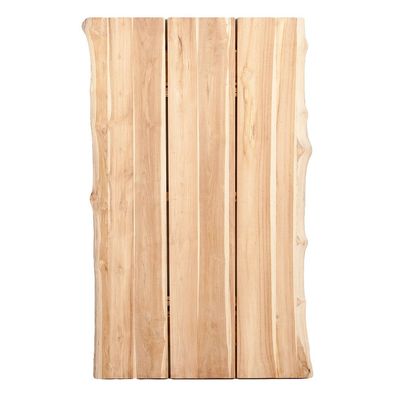Teak Esstischplatte Baumkante Tischplatte Massivholzplatte LIVING EDGE GARDEN
