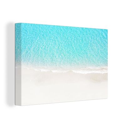Leinwandbilder - Wanddeko 30x20 cm Blau - Wasser - Strand (Gr. 30x20 cm)