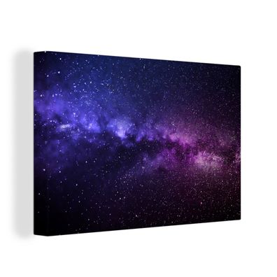 Leinwandbilder - Wanddeko 60x40 cm Sternenhimmel - Nacht - Weltraum (Gr. 60x40 cm)