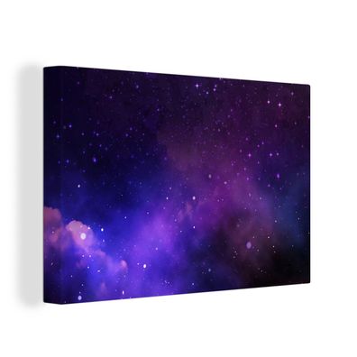 Leinwandbilder - Wanddeko 30x20 cm Sternenhimmel - Sonne - Universum (Gr. 30x20 cm)
