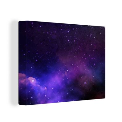Leinwandbilder - Wanddeko 80x60 cm Sternenhimmel - Sonne - Universum (Gr. 80x60 cm)