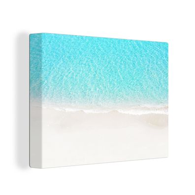 Leinwandbilder - Wanddeko 80x60 cm Blau - Wasser - Strand (Gr. 80x60 cm)