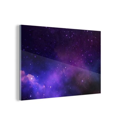 Glasbild Glasfoto Wandbild 120x80 cm Sternenhimmel - Sonne - Universum