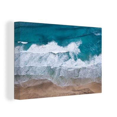 Leinwandbilder - Wanddeko 120x80 cm Strand - Meer - Wasser - Blau (Gr. 120x80 cm)