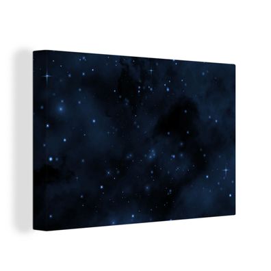 Leinwandbilder - Wanddeko 90x60 cm Nacht - Universum - Sternenhimmel (Gr. 90x60 cm)