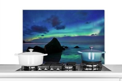 Spritzschutz Küchenrückwand - 80x55 cm Himmel - Landschaft - Polarlicht