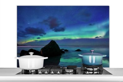 Spritzschutz Küchenrückwand - 100x65 cm Himmel - Landschaft - Polarlicht