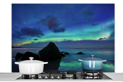 Spritzschutz Küchenrückwand - 120x80 cm Himmel - Landschaft - Polarlicht