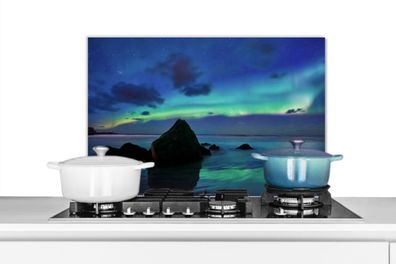 Spritzschutz Küchenrückwand - 70x50 cm Himmel - Landschaft - Polarlicht