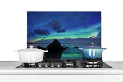 Spritzschutz Küchenrückwand - 70x50 cm Himmel - Landschaft - Polarlicht