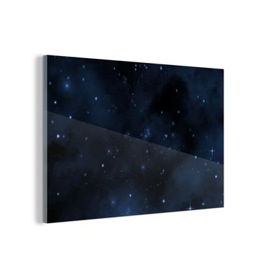 Glasbild Glasfoto Wandbild 120x80 cm Nacht - Universum - Sternenhimmel