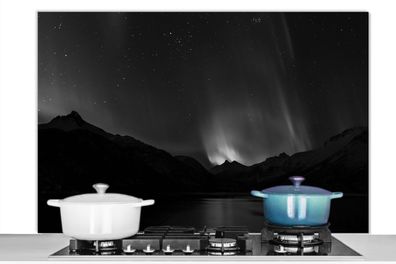 Spritzschutz Küchenrückwand - 120x80 cm Berge - Nordlichter - Weltraum