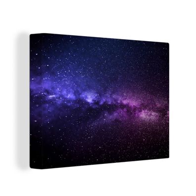 Leinwandbilder - Wanddeko 120x90 cm Sternenhimmel - Nacht - Weltraum (Gr. 120x90 cm)