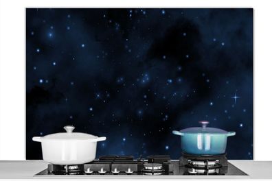 Spritzschutz Küchenrückwand - 120x80 cm Nacht - Universum - Sternenhimmel