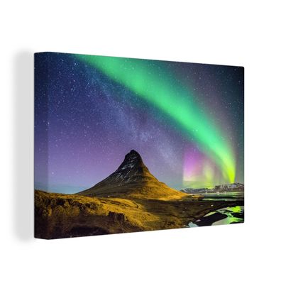 Leinwandbilder - Wanddeko 60x40 cm Aurora - Nordlichter - Nacht (Gr. 60x40 cm)