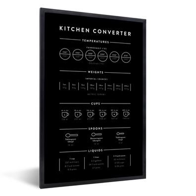 Poster Bilder - 20x30 cm Handbuch - Gewichte - Küche - Kochen - Messbecher