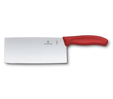 Victorinox - 'Swiss Classic Chefmesser, chinesische Form, 18cm, rot, Geschenks.'