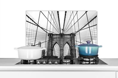 Spritzschutz Küchenrückwand - 60x40 cm Brücke - Architektur - Schwarz - Weiß - USA