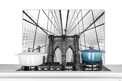 Spritzschutz Küchenrückwand - 90x60 cm Brücke - Architektur - Schwarz - Weiß - USA