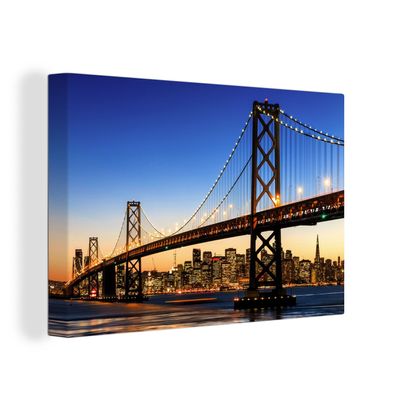 Leinwandbilder - Wanddeko 150x100 cm Brücke - San Francisco - Skyline