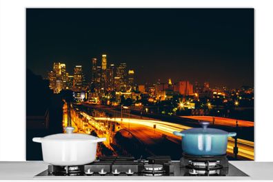 Spritzschutz Küchenrückwand - 120x80 cm Nacht - Stadt - Denver (Gr. 120x80 cm)
