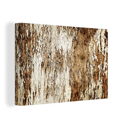 Leinwandbilder - Wanddeko 90x60 cm Holz - Rustikal - Baum (Gr. 90x60 cm)